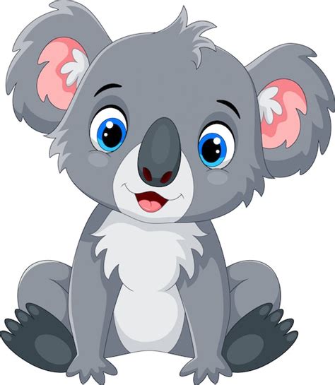 Lindo Personaje De Dibujos Animados Koalas Kawaii Imagen Vector De