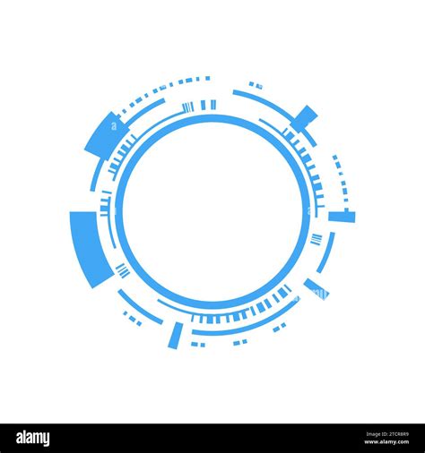 Hud Virtual Circle Technology Background Abstract Digital Circle