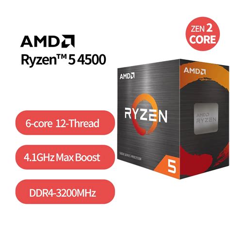 Amd Ryzen 5 4500 R5 4500 3 6 Ghz 6 Core 12 Thread Cpu Processor 7nm