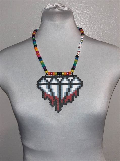 Blood Diamond Dripping Perler Kandi With Clasp Etsy