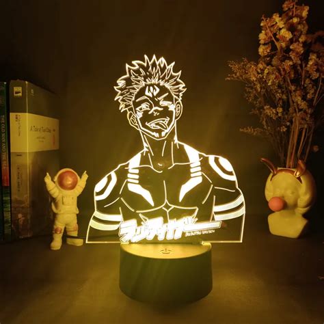 Anime Lamp Yuji Itadori Jujutsu Kaisen Character Ryomen Sukuna Lighting