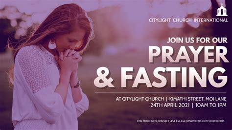 Copy Of Prayer And Fasting Church Flyer Postermywall