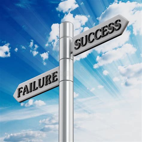 Success And Failure Road Sign Concept On Blue Sky Stock Illustration