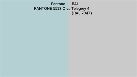 Pantone 5513 C Vs RAL Telegrey 4 RAL 7047 Side By Side Comparison