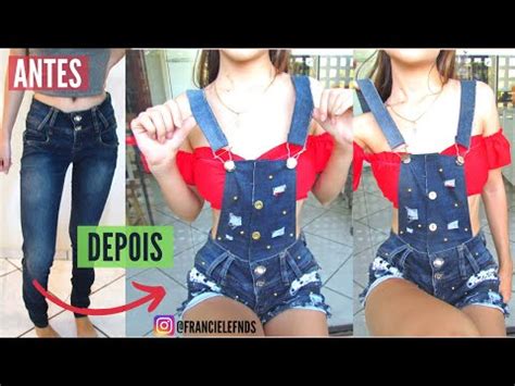 Customiza O De Cal A Jeans Em Jardineira Diy Fa A Voc Mesma