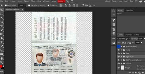 Download Argentina Passport Template Psd Fakedocshop