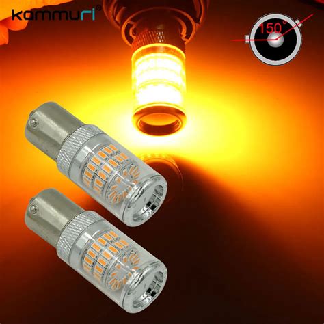 KAMMURI 1000LM PY21W BAU15S 7507 1156 Amber LED Lights Bulbs For Turn ...