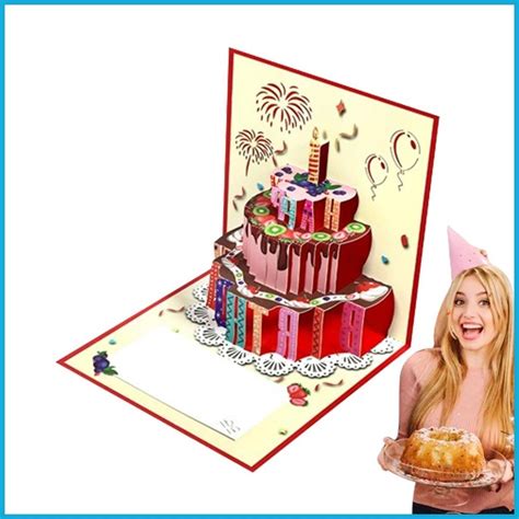 Pop Up Cards 3d Funny Birthday Cake Card Funny Handcrafted Pop Up Blessings Novelty Paper