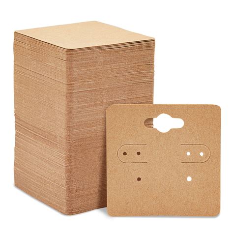 Pack Kraft Paper Earring Cards Jewelry Display For Retail