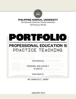 Portfolio in Practice Teaching | PDF