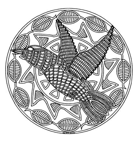 Free Mandala For To Print Bird Mandalas Coloring Pages For Adults