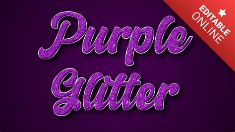 Purple Glitter Text Text Effect Generator