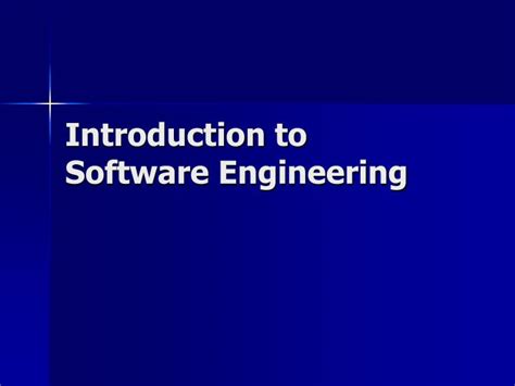 PPT Introduction To Software Engineering PowerPoint Presentation