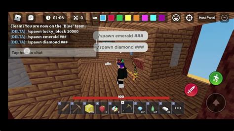 How To Get Inf Diamond Emerald And Iron In Roblox Bed Wars Youtube