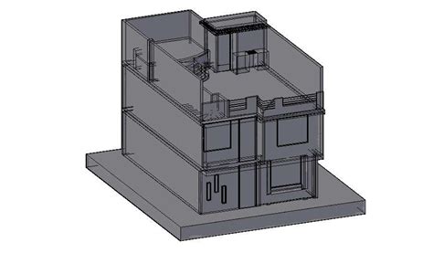 3D drawing of house plan in AutoCAD - Cadbull