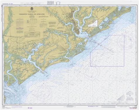 Charleston Harbor and Approaches Map South Carolina Chart - Etsy