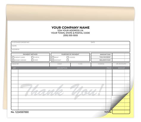 Buy Custom 8 5 X 7 Carbonless NCR Books In 2 Part Duplicate Invoices