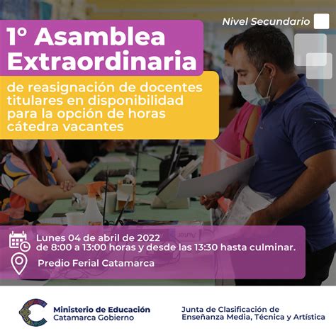 Ministerio De Educación Gobierno De Catamarca 1° Asamblea