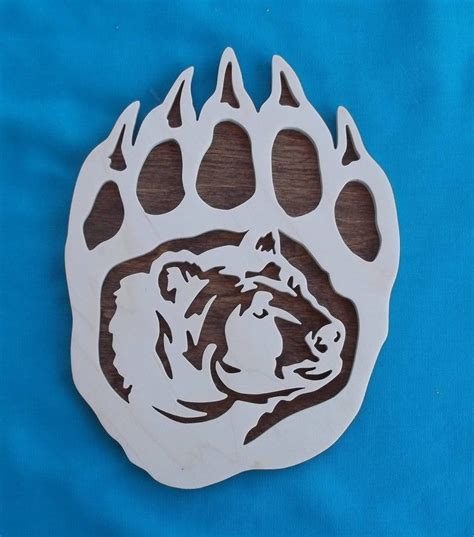 Bear Animal Print Wall Art Etsy Bear Carving Etsy Wall Art Scroll