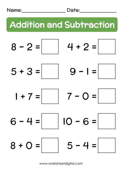 Mixed Addition And Subtraction Sums Worksheet Digital Worksheets