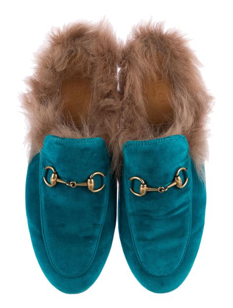 Gucci Fur Trimmed Princetown Mules Shoes Guc165502 The Realreal