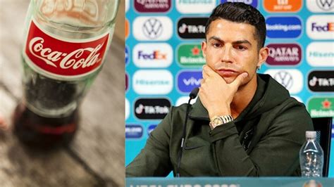 Cristiano Ronaldo Removes Coca Cola Bottles At Pc Coca Cola Loses 4