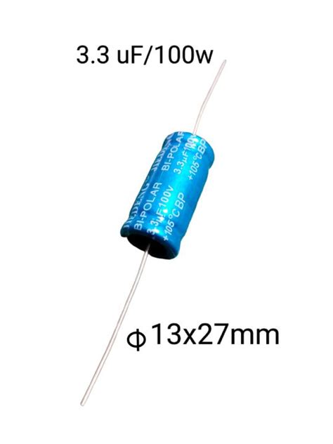 C คาปาลำโพงเสยงแหลม 3 3uF 100V 250V กรองเสยงแหลม คอนเดนเซอร ซทวตเต