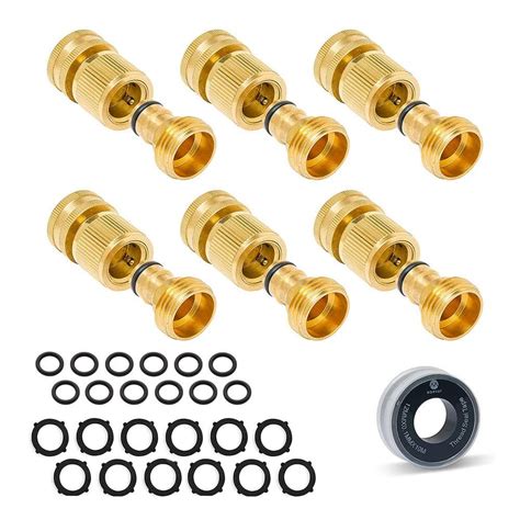 Morvat 3 4 In All Brass Quick Connect Disconnect Garden Hose Fittings Female And Male