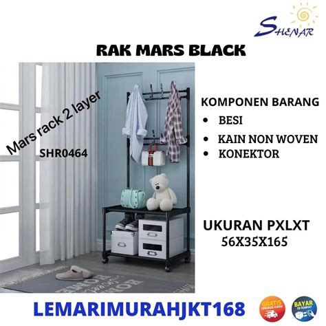 Jual Shenar Mars Rack Rak Gantung Hanger Baju Rak Jemuran Baju Rak