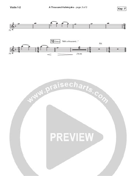 A Thousand Hallelujahs Sing It Now Satb Violin Sheet Music Pdf