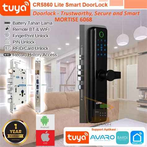 Jual TUYA CR5860 TY CR5860 5860 Mortise 6068 Smart Doorlock Bluetooth