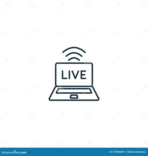 Live Streaming Icon Monochrome Simple Sign From Blogging Collection