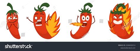 Extremely Super Hot Red Spicy Chilli Stock Vector Royalty Free 2244439713 Shutterstock