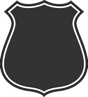 Badgeemblem Glyph Icon Policeman Police Banner Vector Policeman