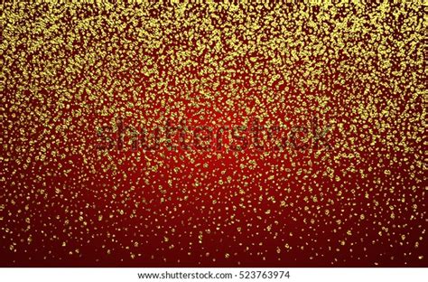 gold glitter sparkles  red background stock vector royalty