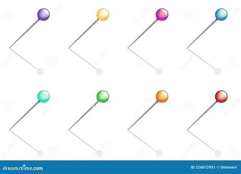 Colorful Map Pins Multicolor Paper Attach Needle Holder Note Pointer ...