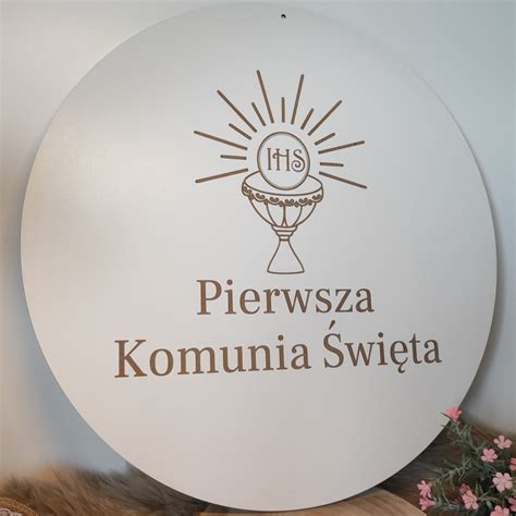 Napis Ko O Pierwsza Komunia Wi Ta Ihs Tablica Pracownia Ninex