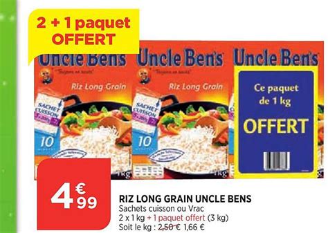 Promo Riz Long Grain Uncle Bens Chez Bi Icatalogue Fr