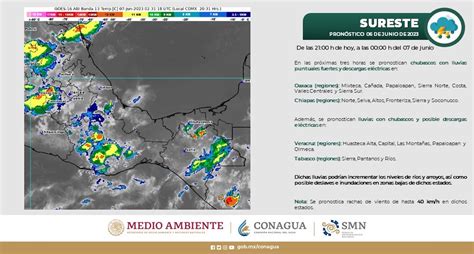 Conagua Clima On Twitter En El Sureste Mexicano Esta Noche Se Prev N