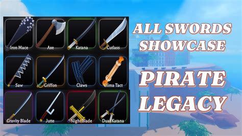 All Swords Showcase Pirate Legacy YouTube