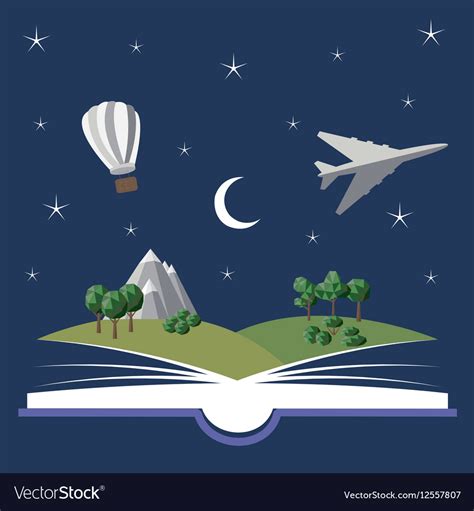 Reading Book Imagination Royalty Free Vector Image