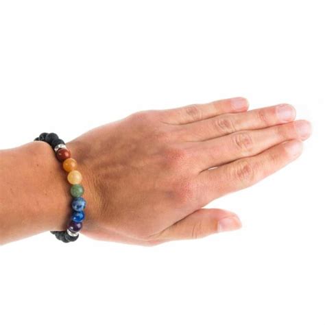 Pulsera Piedra Volcánica Chakra Zenvol