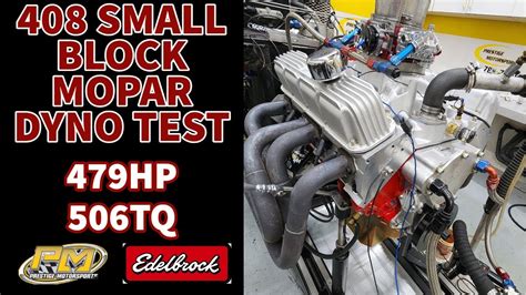 479HP 506TQ 408ci Small Block Mopar For 70 Cuda Dyno Testing At