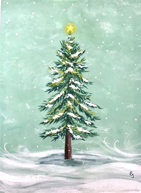 Pin by Vickie Paul on Christmas tree paintings | Christmas tree ...