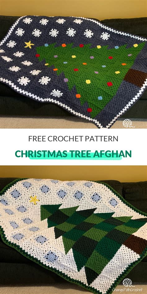 Red, Green and White Christmas Blankets with Free Crochet Patterns ...