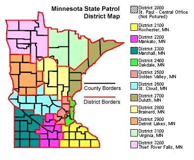 State Patrol District Map