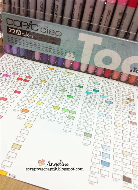 Copic Ciao markers: DIY Label + Color Chart - Scrappy Scrappy