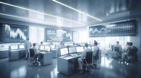 Office Based 3d Render Of Stock Trading Team Collaborating Background ...