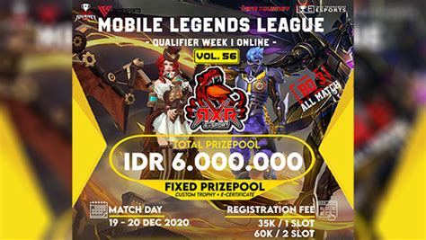 Turnamen Mobile Legends Rxr E Sport Season 56