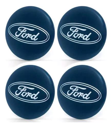 Jogo Emblema Logo Adesivo Roda Ford Marinho Mm Parcelamento Sem Juros